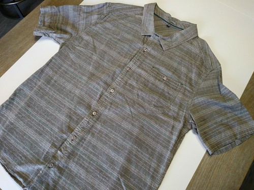 Horny Toad Short Sleeve Button Up Shirt - Gray Sz XXL (2XL) EUC Gray Pocket - Picture 2 of 6