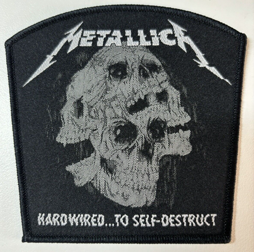 Metallica HARDWIRED TO SELF DESTRUCT Licensed Woven Patch Sew On Thrash ...