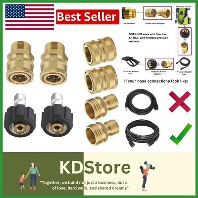 #ad #ad Versatile M22 14mm Quick Connect Kit for Electric Pressure Washers 5000 PSI $36.99