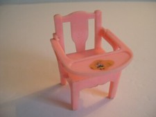 Vintage Renwal Dollhouse Furniture Pink Potty Chair w/Decal on Tray 36 Ex Con 