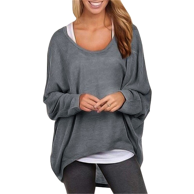 ZANZEA Women's Oversized Batwing Sleeve Top - Loose Off Shoulder Blouse - View #9
