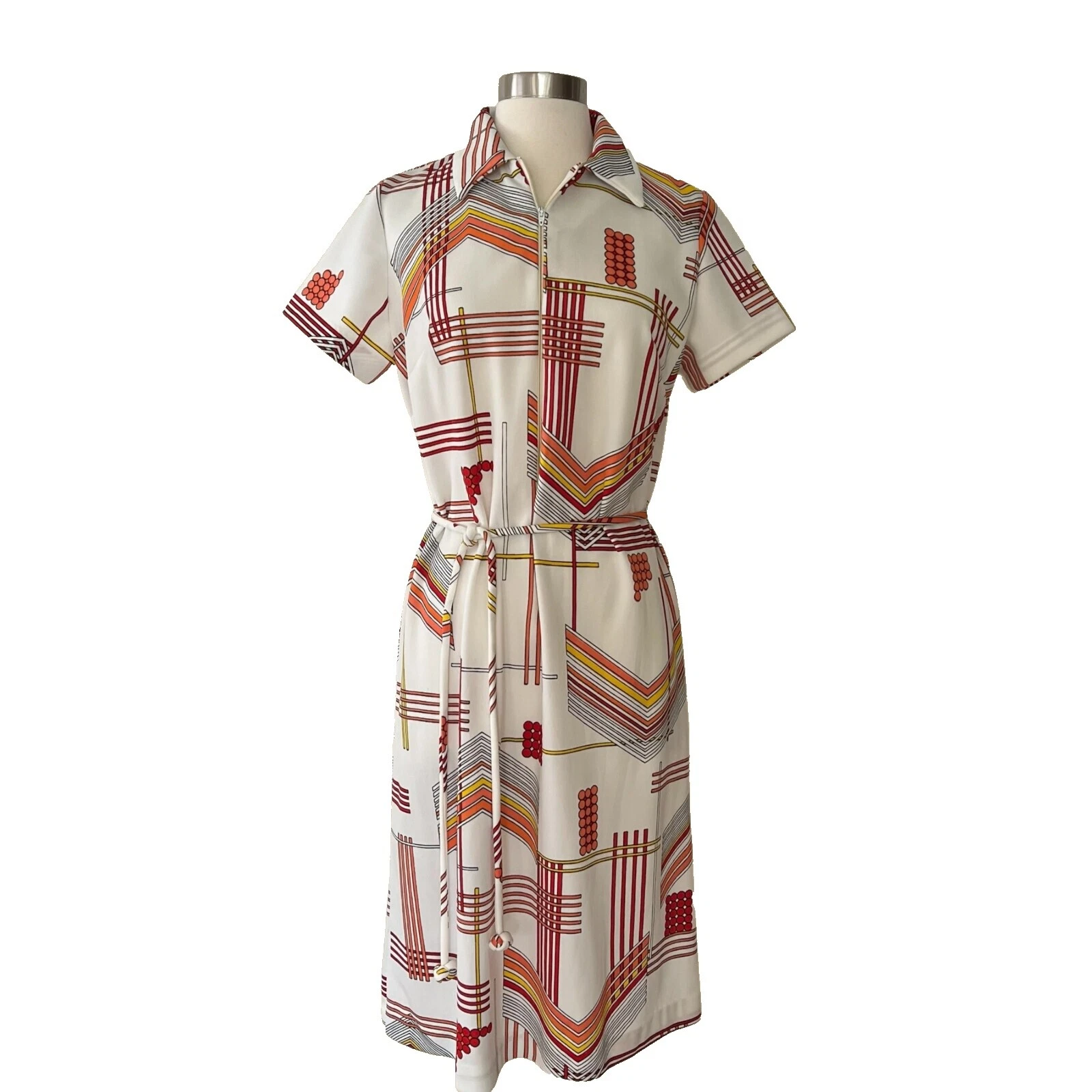 Геометрическая повседневная винтажная одежда для женщин 1970-х