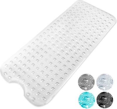 Non Slip Bath Mat Extra Large Shower Mat Bathtub Anti-Mold Rubber Strong Suction | eBay