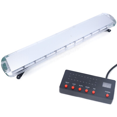 96 Led Emergency Beacon Light Bar Warning Truck Tow Wrecker Strobe Amber 51''