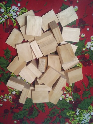 Bloques de madera de pino 1" X 2" X 2" bloque de madera de pino lote de 20 piezas bloques de artesanía de construcción - Imagen 2 de 2