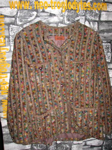 Vintage Ottavio Missoni woman wool mix  coat   jacket '70s made in Italy - Afbeelding 1 van 2