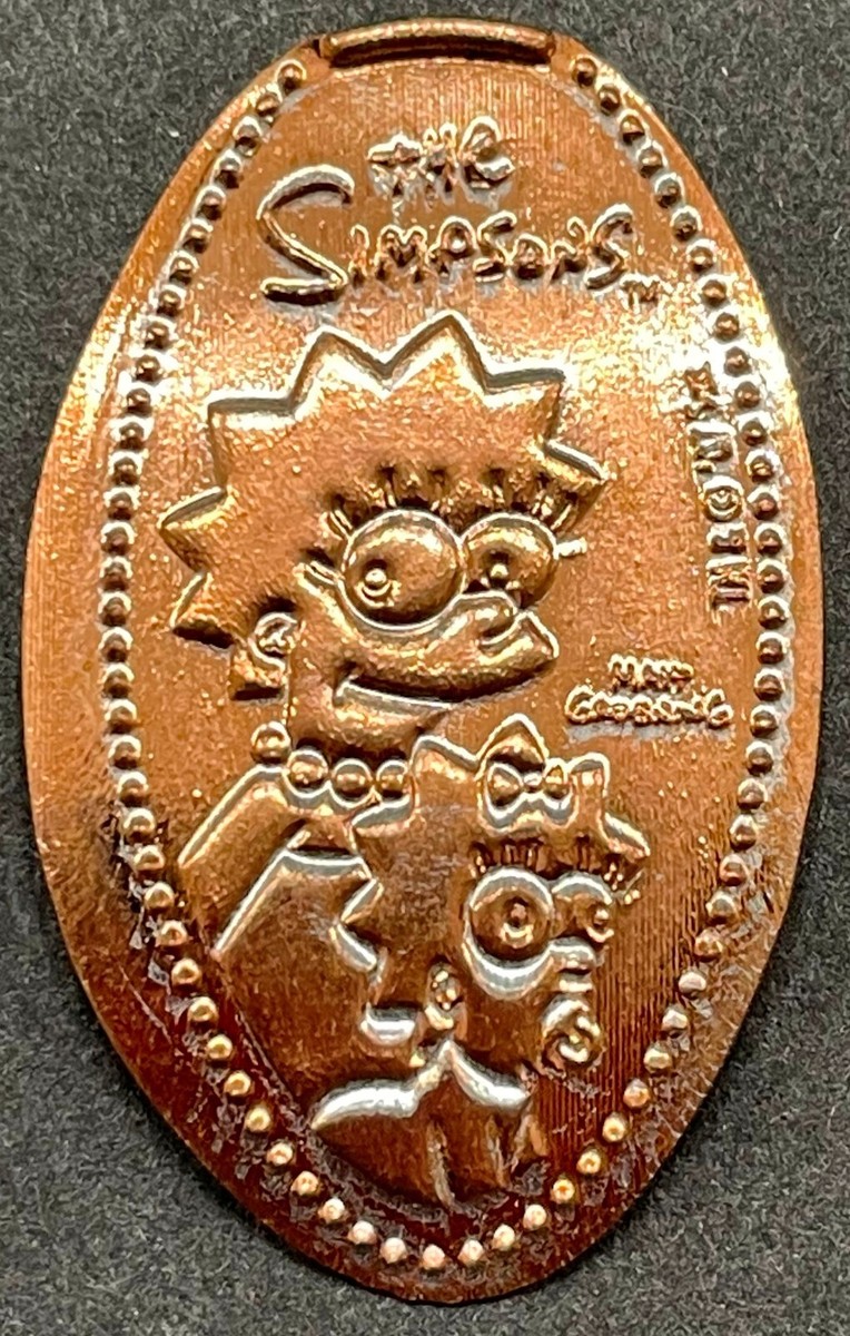 Lisa Simpson Maggie The Simpsons Pressed Penny Universal Orlando