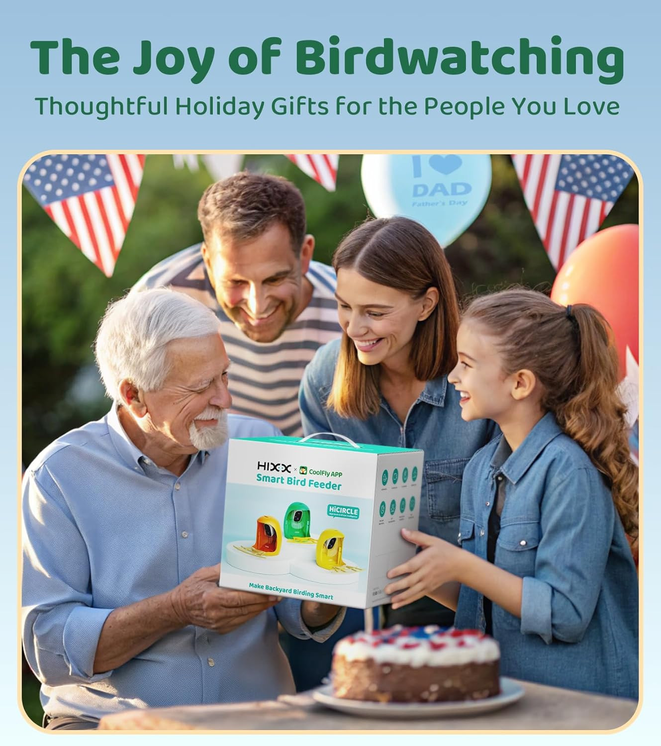 Smart Bird Feeder with Camera, Lifetime Free AI Identify Birds, Solar-Powered 2K