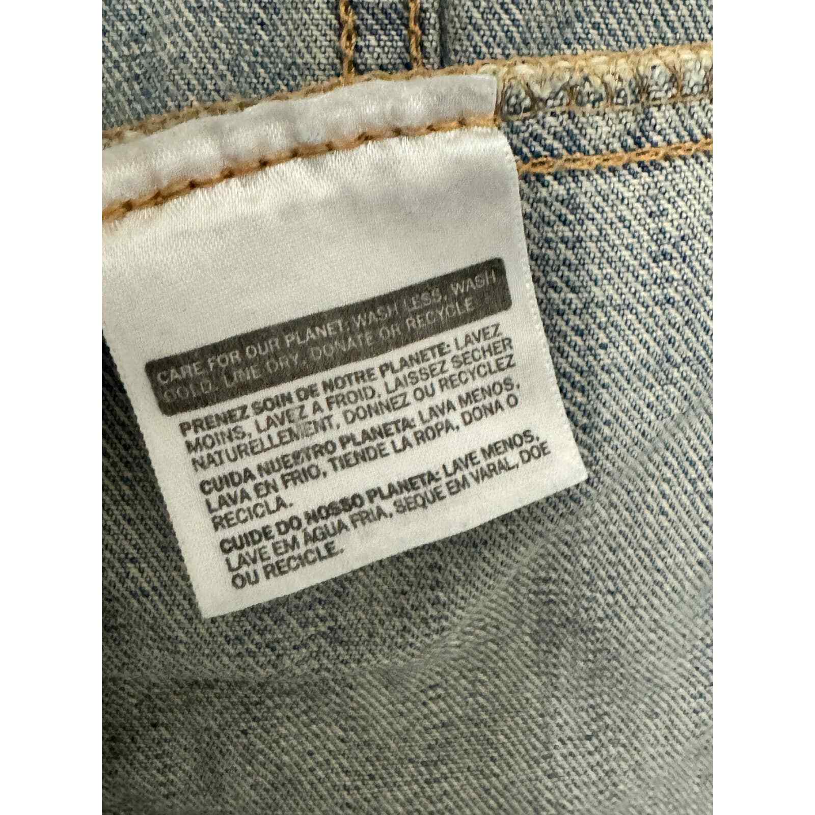 Levi Strauss Collared Button Down Denim Jacket Bl… - image 13