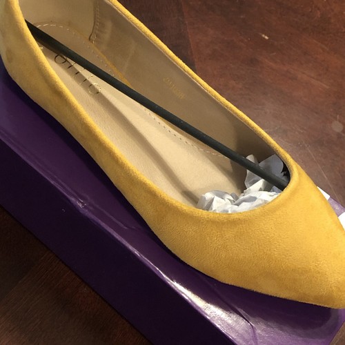 mustard colored ballet flats