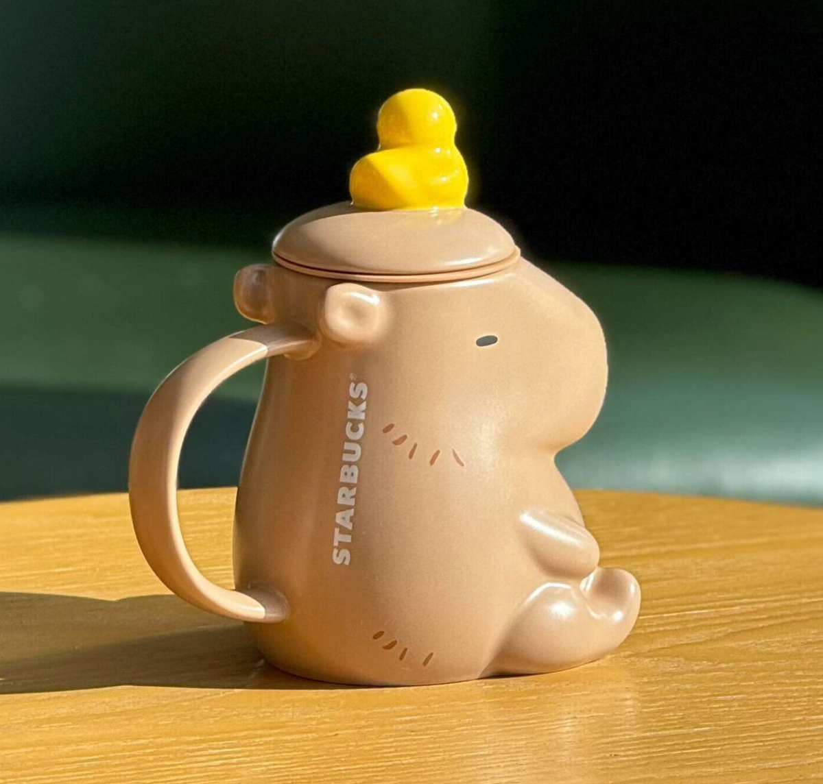 STARBUCKS China 2025 The Capybara Series 12oz Mug Cup & Lid Brown