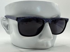 NEW Vintage Sunglasses  Non RX  Browline Rectangle Style  Black  Blue  838