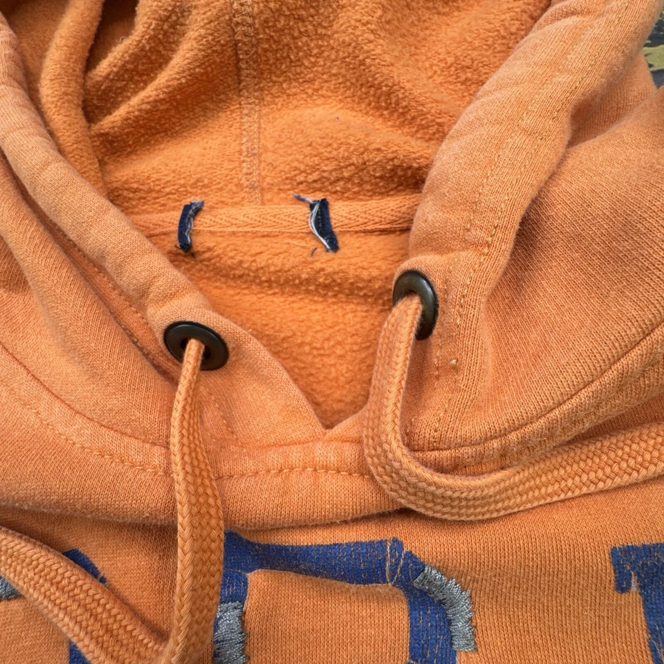 De Colección Ralph Lauren Polo Jeans Co Sudadera con Capucha Para Hombres Grande Desteñido Naranja PRL Y2K Foto 4 de 4