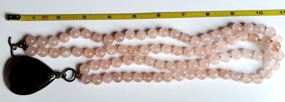 Collar con cuentas de cuarzo rosa y esterlina Simon Sebbag SSD 925 Foto 4 de 4