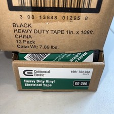 Electrical Tape Heavy Duty Commercial Electric 1-1/2 x 108 ft Black CASE OF 12