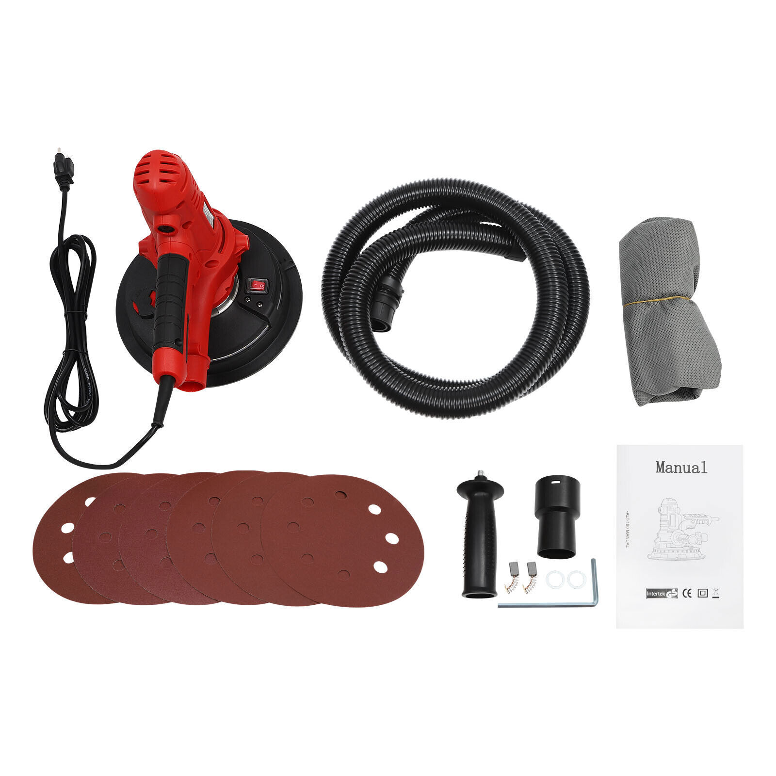 Auto Vacuum & 1200W Drywall Sander Machine 1200-2500RPM Variable Speed