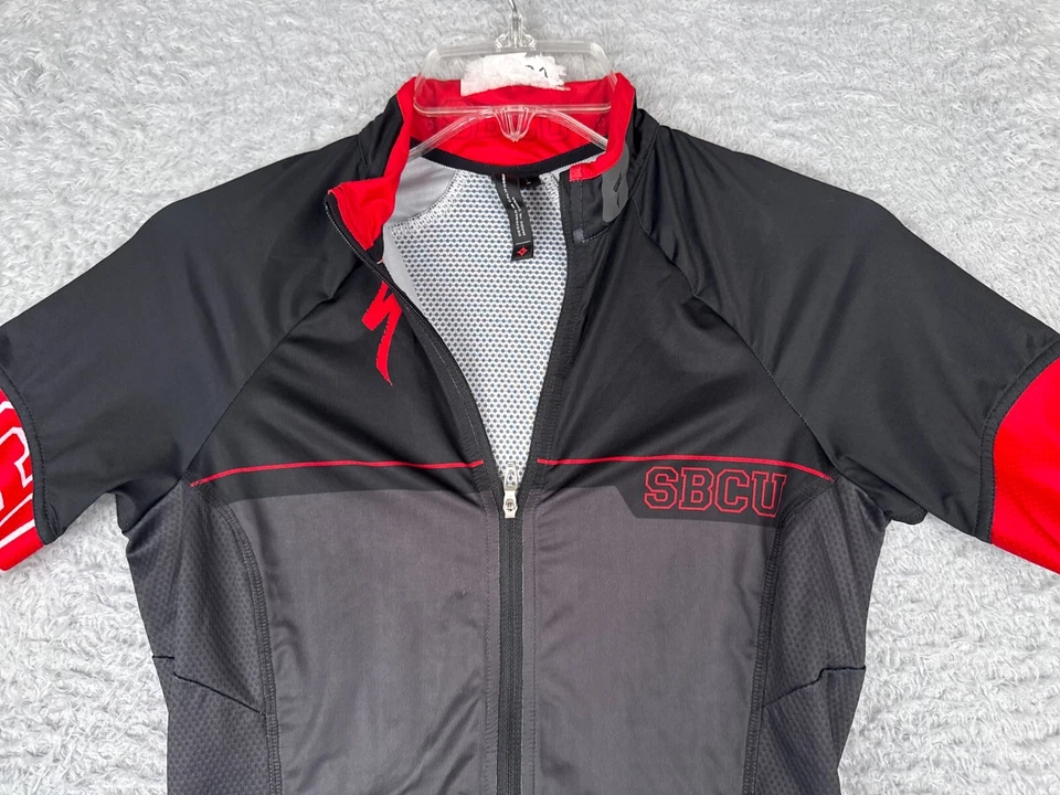 Specialized Cycling Jersey Women Small Gray Black SBCU SL Pro Short Sleeve Poly - Image 4 of 4