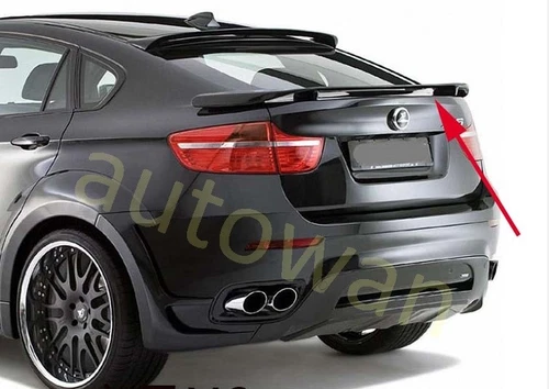 Alerón estilo fábrica sin pintar ABS apto para BMW X6 E71 E72 PU 2008-2014 - Imagen 4 de 8