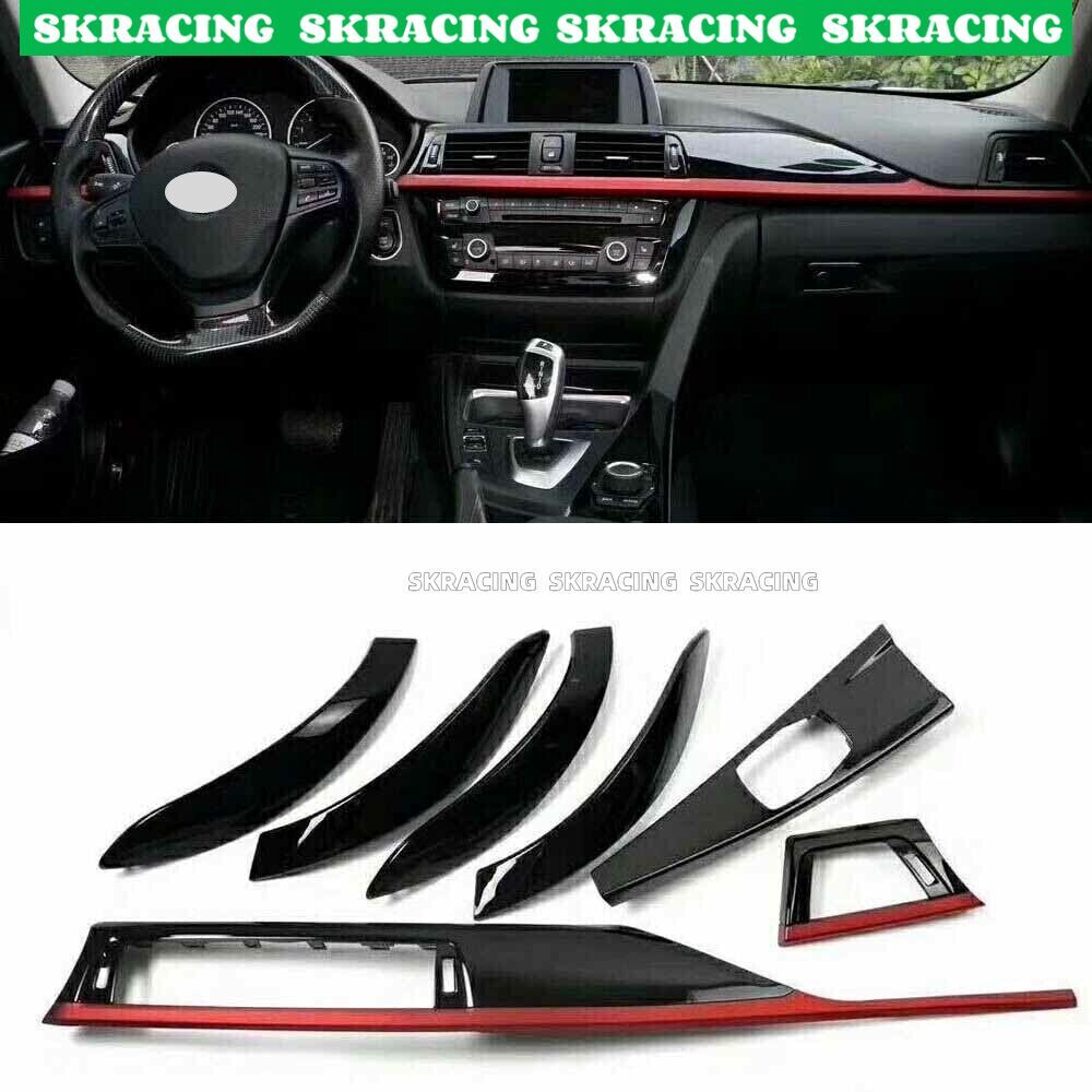 パーツ  320D Msport Red interior GLOSS BLACK RED SPORT INTERIOR TRIM LHD FOR BMW F30 F31 F34 M