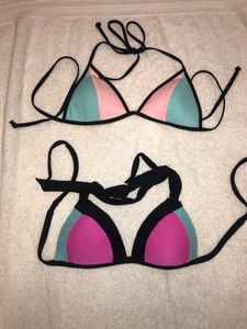 pink swim tops