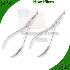 2 PCS How Orthodontic Plier Curved Surgical, Dental Instruments