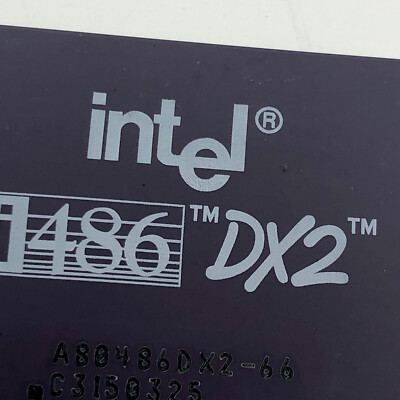 Vintage Intel 486 Dx2 66mhz I486 CPU Processor W/ Heatsink