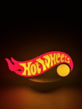 Hot Wheels Themed LED Lamp Light Box Neon Sign 3D Printed Decor Collection Gift
