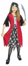 Pirate Girl Costume Velvet Look Maiden Wench NEW Medium Large Child
