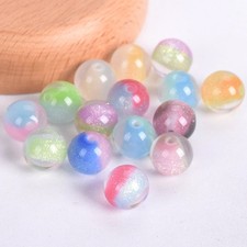 Luminous Color Changing Resin Round 8mm 10mm 12mm 16mm Loose Spacer Beads Lot