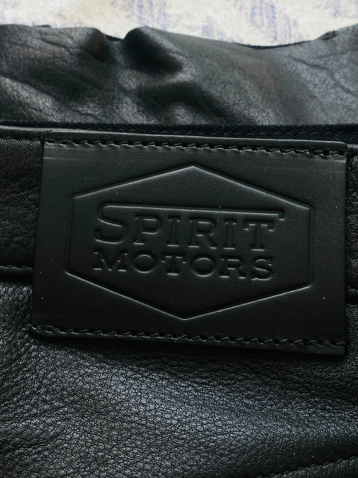 SPIRIT MOTORS Leder Jeans 2.0 Motorrad Protektoren 58 schwarz Bund:50 Schritt:92 - Bild 2 von 4