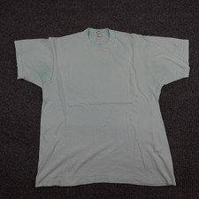 Vintage Fruit Of The Loom Shirt Mens XL Green Blank Cotton Tee USA Made