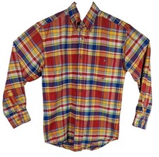 20 X Wrangler Multicolored Plaid Shirt Twenty Small Red Blue Orange Western Mens
