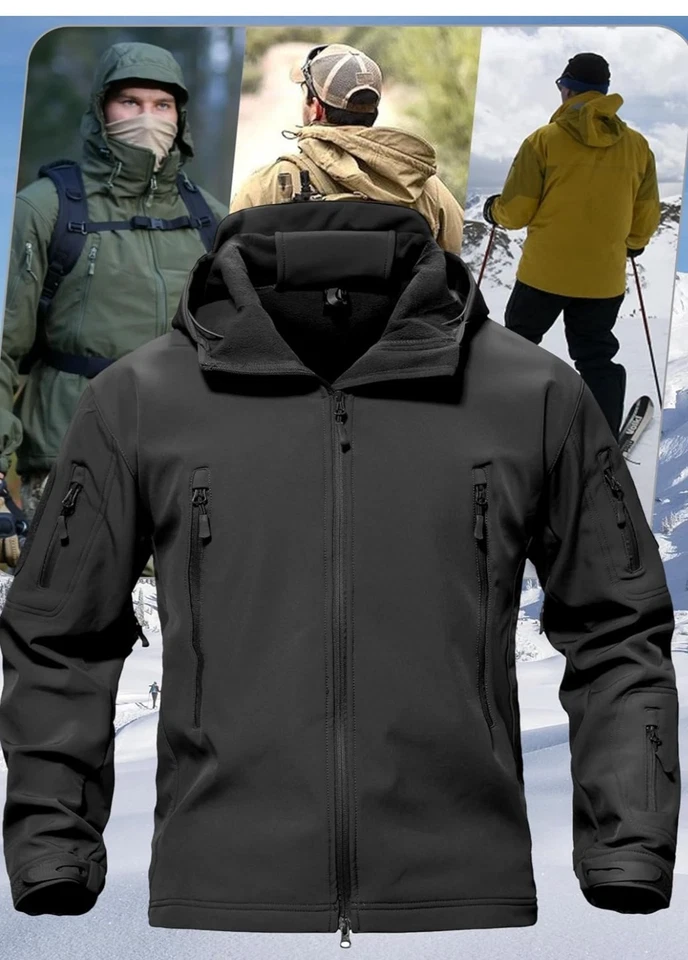 TACVASEN XXL Special Ops Military Tactical Soft Shell Winter Warm Fleece Lined - Image 3 of 4