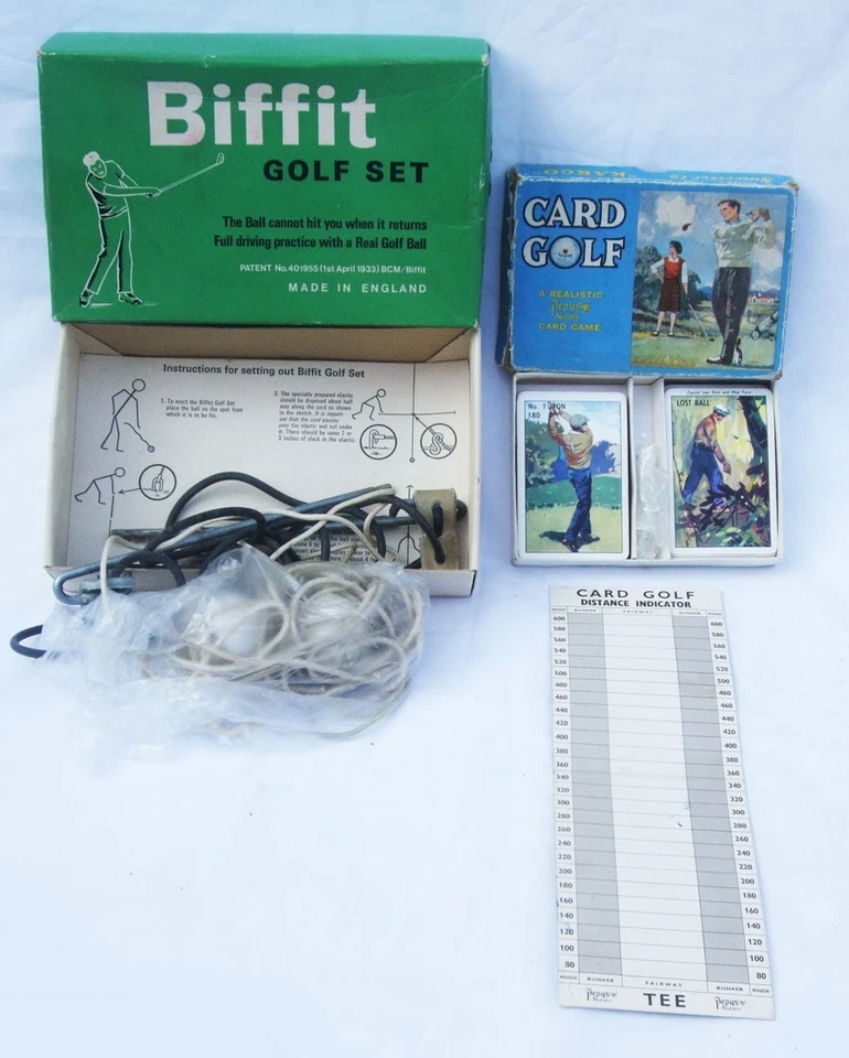 Vintage Golf Games BIFFIT Golf Set & 1933 & Pepys CARD GOLF - Image 2 of 3