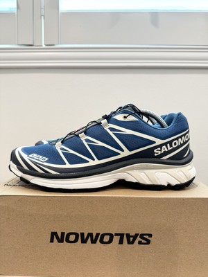 Salomon XT-6 Dark Blue/Almond Milk/Asphalt Sneakers Size 10