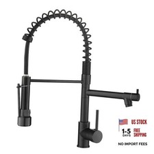 Black Kitchen Faucet with 2 Function Contemporary Matte Black