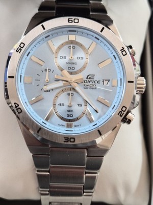 Casio EDIFICE Chronograph Stainless Steel Blue Dial EFV-640D-2BV Men's Watch