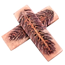 Custom Made Stabilized Pine Cones Resin Pair Scales For Knife Making Handle 2957