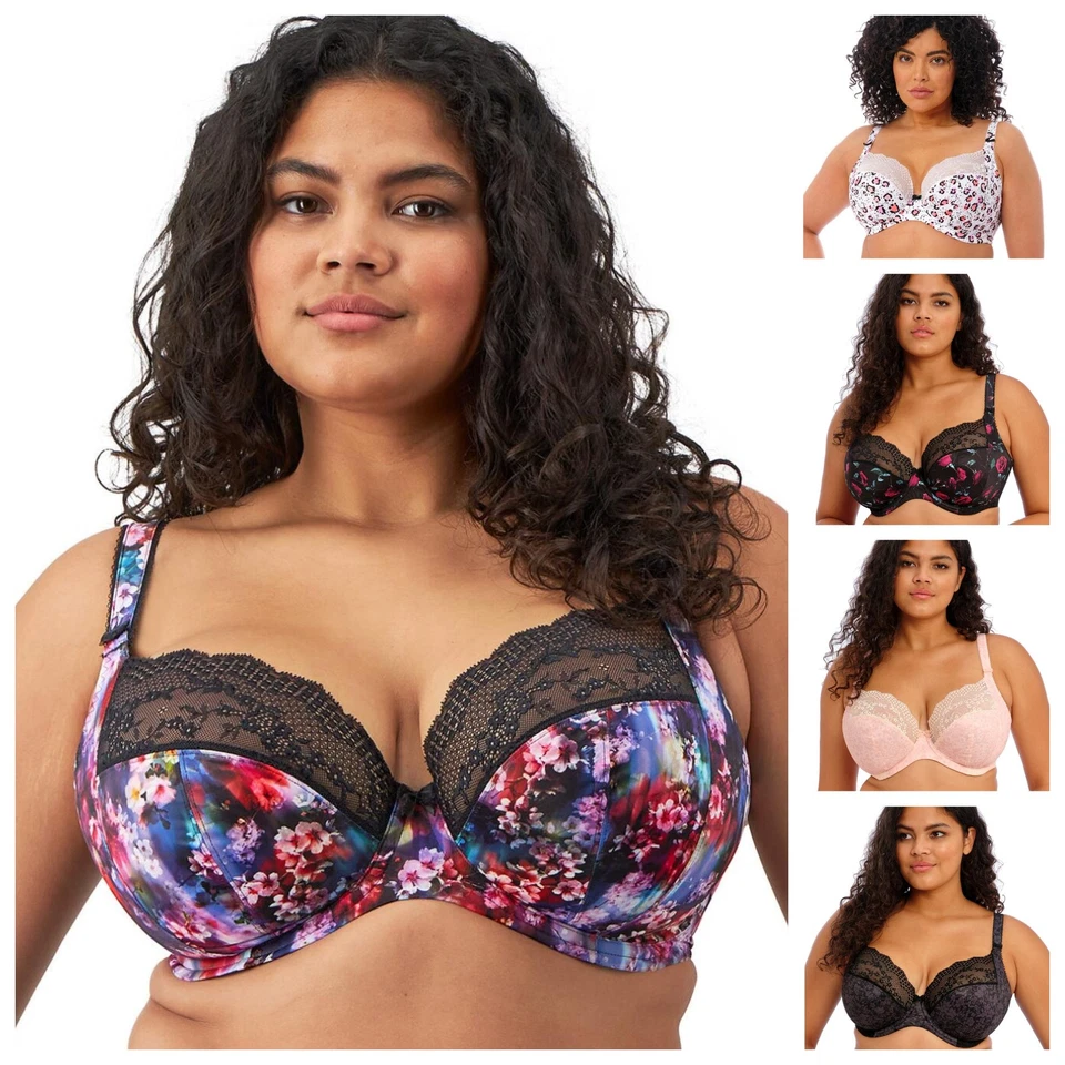 Elomi Lucie Bra Plunge Underwired Non Padded Comfortable Womens Lingerie 4490