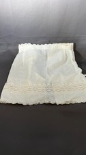 White Eyelet Lace Waist Apron With Delicate Embroidered Details