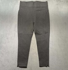 Seven7 Womens Pull On Leggings XL Gray Stretch Knit Ankle Slit Casual