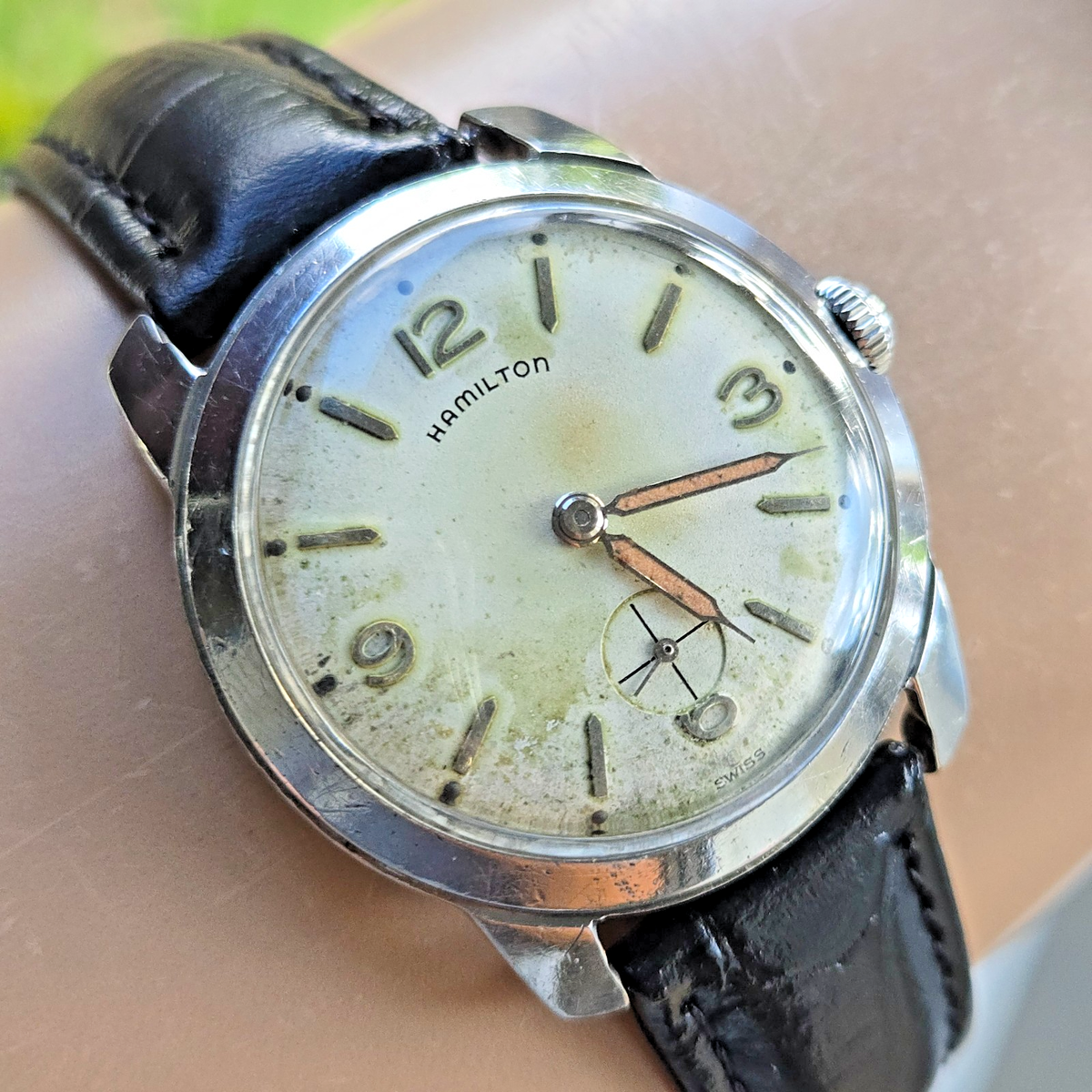 Vintage HAMILTON Cabot B men's manual wind watch Cal.673 swiss