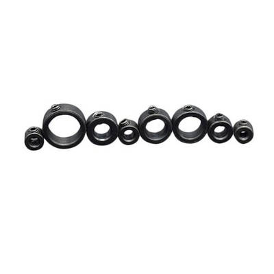 8Pcs Black Drill Ring Assortment 3-16Mm Bit Limiters for Stable Hole Depth