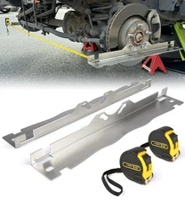 Heavy Duty Toe Alignment Tool Plates Stainless Steel with Tape Measure Silver