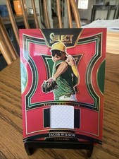 2025 Panini Select - Selective Swatches Jacob Wilson #SS-JW Red Prizm /99 (RC)