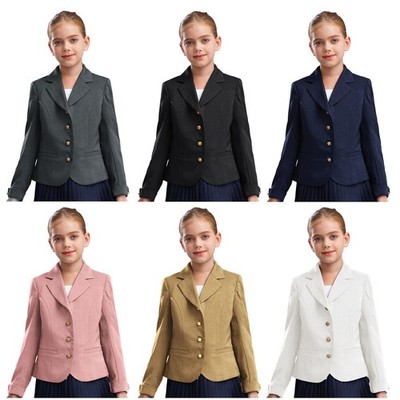 Girls Blazer Birthday Party Classic Casual Daily Life Stage School Blazer Wear