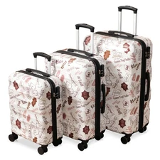 Expandable Luggage Set 3 Piece，Lightweight Durable Hardshell Suitcase w/TSA Lock