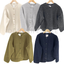 UNIQLO Pile Lined Fleece Relaxed Cardigan S-3XL Oversized Women 479616 NWT