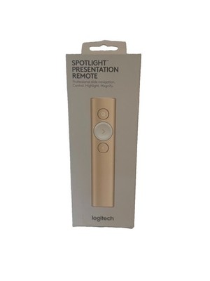 Logitech Spotlight Presentation Remote Gold Wireless Bluetooth Mac PC 910-004860