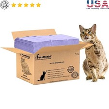 Cat Litter Pads 50 Count Super Absorbent Odor Control Easy Cleanup Moisture Lock